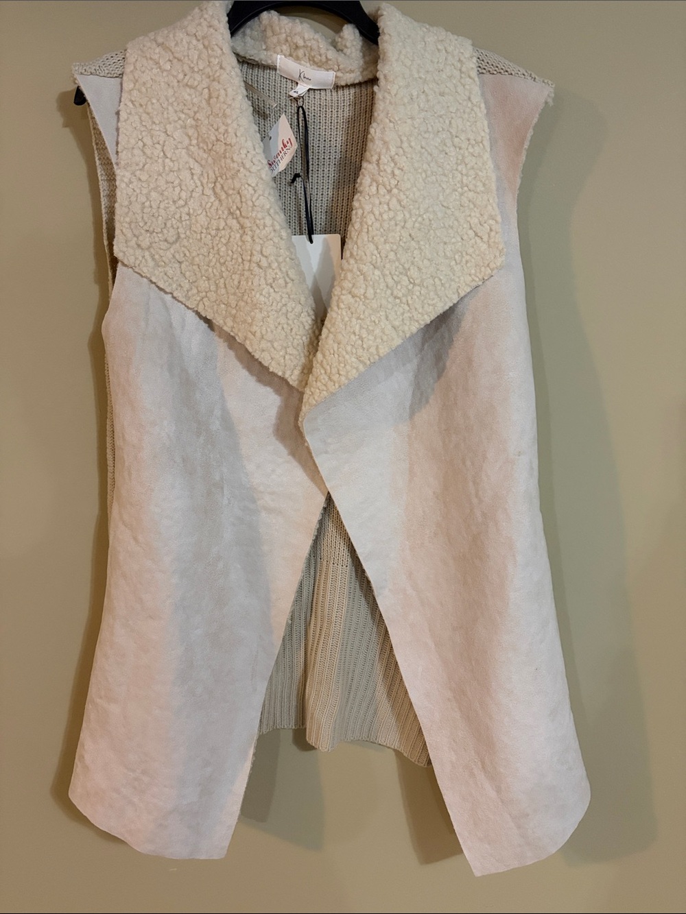 Klesis Womens Cream Sherpa Sweater